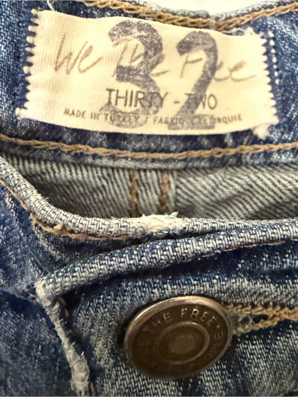 Free People We the Free Old West Slouchy Jeans Size 32 - Picture 3 of 9